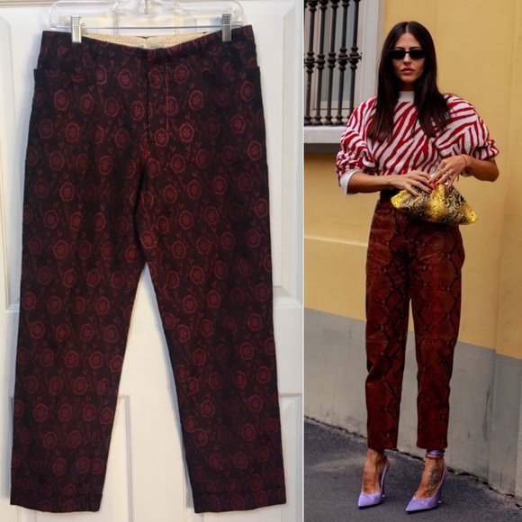 romeo gigli Pants - Romeo Gigli Brocade Floral Pants